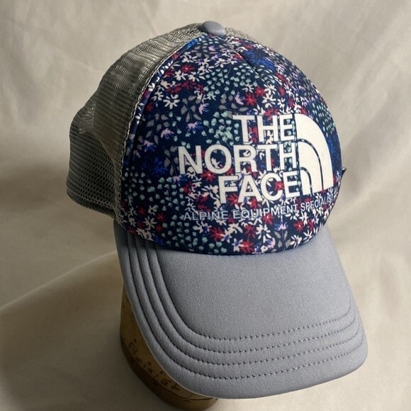 The north face hat flower mesh trucker adjustable snap breathable hiking - Picture 1 of 10